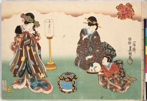 Illan lumi Bo-setsu, sarjasta Eight Figural Views Sugata Hakkei, ca. 1850, n. 1850 tekijältä Utagawa Kunisada