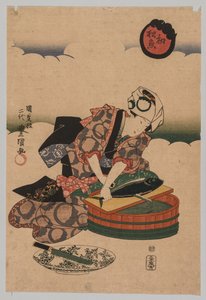 Valmistelee Bonitaa, 1823-1880. tekijältä Utagawa Kunisada