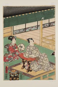 Viides kuukausi (Satsuki) (värillinen puupainatus) tekijältä Utagawa Kunisada