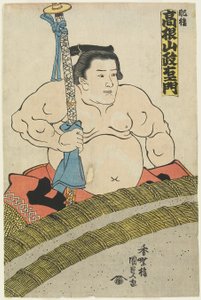 Painija Takaneyama Seiemon Higon tallissa, 1830-1844 tekijältä Utagawa Kunisada