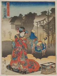 Näkymä Mishimassa tekijältä Utagawa Kunisada