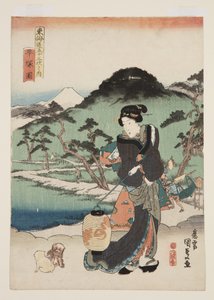 Näkymä Hiratsukasta (Hiratsuka-hahmo) tekijältä Utagawa Kunisada