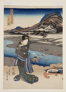 Näkymä Odawarasta (Odawara no zu) (värillinen puupainatus) tekijältä Utagawa Kunisada