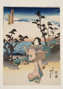Näkymä Shirasukasta (Shirasukan hahmo) tekijältä Utagawa Kunisada