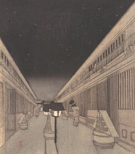 Yoshiwaran pääkatu tähtiyönä, 1852-64, 1852-64. tekijältä Utagawa Kunisada II