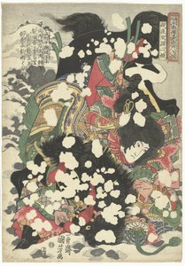 Boyasha Sonnijo (otsikko esineessä) Alle 108 helden van de geliefde Suikoden (sarjan nimi) Tsuzoku suikoden goketsu hyakuhachinin no hitori (sarjan nimi esineellä) tekijältä Utagawa Kuniyoshi