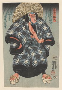 Daroku no Daraku near willow branches tekijältä Utagawa Kuniyoshi