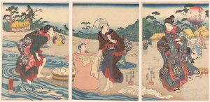 Decho Farmer Inde Tuotanto Musashi Musashikuni Chofu no Tamagawa tekijältä Utagawa Kuniyoshi