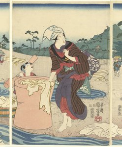 D echo suit ta Mari VIE Rin pro Vinci em USA is tekijältä Utagawa Kuniyoshi