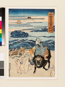 Kuivattua kalaa Sagamista,1823 (puupiirros) tekijältä Utagawa Kuniyoshi