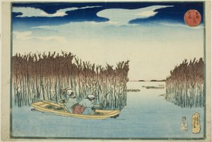 Omori, sarjasta "Itäisen pääkaupungin kuuluisia paikkoja (Toto meisho)" tekijältä Utagawa Kuniyoshi