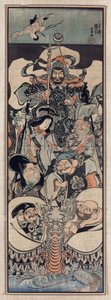 Syyskuu Divinity Du Boniere - Seven Lucky Gods Par Kuniyoshi, Utagao (1897-181) tekijältä Utagawa Kuniyoshi
