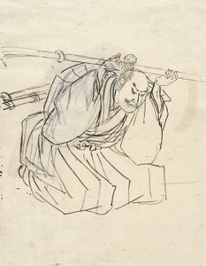 Luonnos Shinano Sakon Tomoyukista tekijältä Utagawa Kuniyoshi
