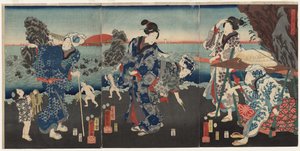 Auringonnousu Futami Bayssä tekijältä Utagawa Kuniyoshi