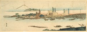 Näkymä Sumidajoelta tekijältä Utagawa Kuniyoshi