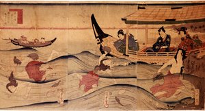 Tee Abone Ficain g. Utagawa Kuniyoshin P Hayashi ts (v. 1797-1861) tekijältä Utagawa Kuniyoshi