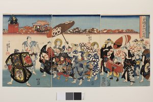 Bold Kuniyoshin Paulownia-kuvio, n.1850 (värillinen puupiirros "nishiki-e"; muste ja väri paperille) tekijältä Utagawa Kuniyoshi