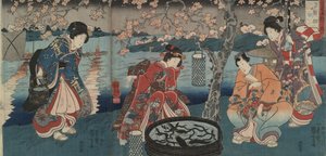 Vartiotuli, tuli ympäristön viidestä elementistä tekijältä Utagawa Kuniyoshi