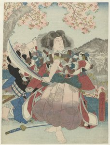 Nakamura Utaemon IV Oniwakamaruna elokuvassa het toneelstuk "Kiichi hôgen sanryaku no maki", Naka Theater