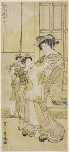 Kurtisaani ja palvelija tekijältä Utagawa Toyoharu