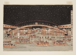 Te Tenma Tenjin Fes Ji Val at to gt jäsen Kosaka, Aper s pe c Ji Ve Nikkei (Uki-kuva Naniwa Tenman Tenjin Night Festival)