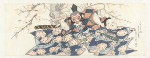 Soturi pitelee survinta tekijältä Utagawa Toyohiro