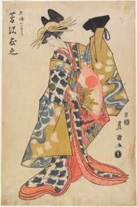 Näyttelijä Yoshizawa Yūshi Ōiso no Toran roolissa tekijältä Utagawa Toyokuni