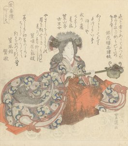 Segawa Kikunojô Tomoe Gozenina, noin 1825-29 (värillinen puupiirros).