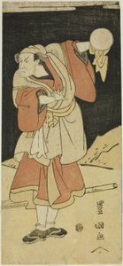 Näyttelijä draaman kohtauksessa tekijältä Utagawa Toyokuni I