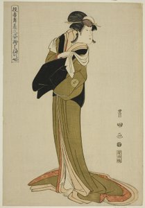 Hamamuraya: Segawa Kiku no Jyoi, Teserien kappaleesta "Portrait of ac and rs on stage" tekijältä Utagawa Toyokuni I
