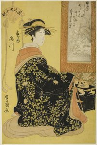 Takigawa of Takigawa of Ogiya, Te-sarjan Seven Bear Uchifuru Komachi (Beauty 7 Komachi) tekijältä Utagawa Toyokuni I