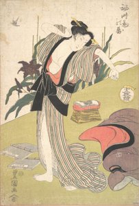 Käkien ensimmäinen vierailu. tekijältä Utagawa Toyokuni I