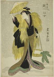 Te Ac ja r Segawa Fairy hahmona Shirotae tekijältä Utagawa Toyokuni I