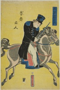 venäjä (Roshiajin), sarjasta "People of the Five Nations (Gokukoku no uchi)" tekijältä Utagawa Yoshitora