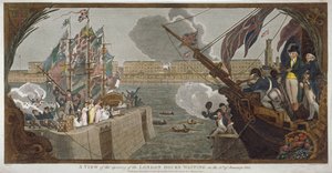 London Docksin avajaiset, Wapping, 1805 tekijältä V Woodthorpe