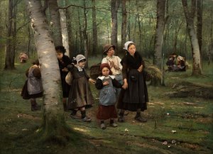 Lapset metsässä, 1891.