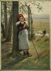 Hanhityttö, noin 1885.