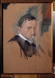 Omakuva. Valentin Aleksandrovich Serovin (1865-1911) työ, akvarelli ja guassi paperille tekijältä Valentin Aleksandrovich Serov