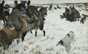 Pietari I Metsästys, 1902 tekijältä Valentin Aleksandrovich Serov