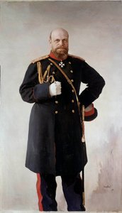 Muotokuva Aleksanteri III:n (1845-1895), Venäjän keisarin jalassa Valentin Serovin (1865-1911) maalaus 1895 Pietari. Chateau De Peterhof - täyspitkä muotokuva Aleksanteri III:sta (1845-1895), Venäjän keisarista. Valentin Serovin (1865-1911) maalaus tekijältä Valentin Aleksandrovich Serov