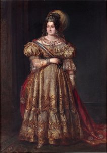 Marie Christine Ferdinande de Bourbon, kahden Sisilian kuninkaallinen prinsessa - Marie-Christine de Bourbon-Siciles (1806-1878) - Carderera y Solanon, Valentinin (1796-1880) muotokuva Maria Christinasta kahdesta Sisiliasta (1806-1878) . Öljy kankaalle, ko tekijältä Valentin Carderera y Solano