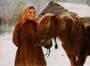 Nainen hevosen kanssa, 1898, 1965.