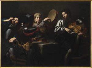 Muusikot ja sotilaat tekijältä Valentin de Boulogne