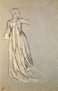 Tutkimus kappaleelle "A Bientot", n. 1875 (liitu paperille) tekijältä Valentine Cameron Prinsep