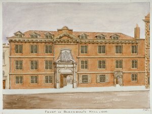Etunäkymä Blackwell Hallista, Lontoon kaupungista, 1806
