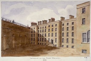 Fleet Prisonin sisäpiha, Lontoon kaupunki, 1805