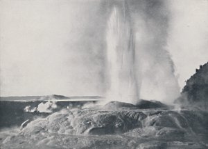 Geysir, Uusi-Seelanti, 1924 tekijältä Valentine and Sons Ltd