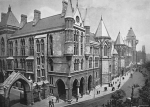 The New Law Courts, Lontoo, 1896 tekijältä Valentine and Sons Ltd