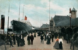 Höyrylaiva SS Celtic laiturilla, Liverpool, Lancashire, 1904.