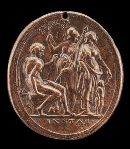 Hercules Minervan ja Venuksen välillä.